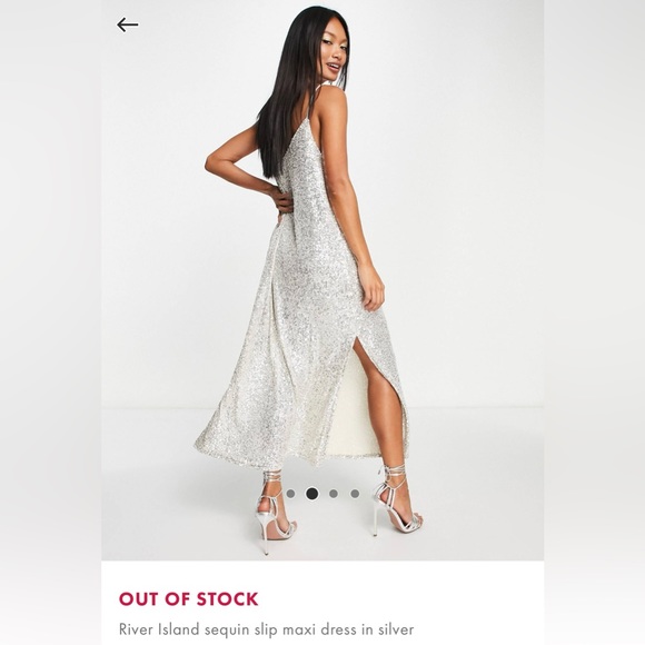 ASOS sequin midi dress NWT - Picture 2 of 4